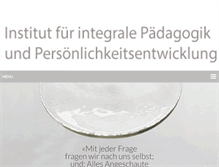 Tablet Screenshot of integralepaedagogik.ch